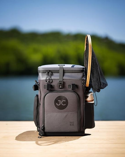 Convertible Cooler Backpack with Dry Storage by JustinCASE | Waterproof Travel Cooler Bag for Drinks, Clothes & Trips