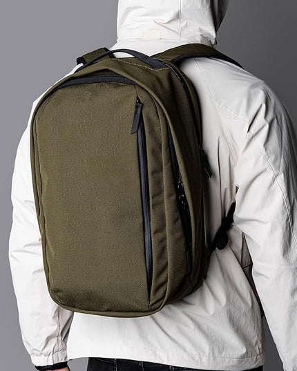 ALPAKA Metro Backpack Pro for Men - Fits 15.6" Laptop Business Travel Backpack with YKK Zippers, MOD Key Leash,Axoflux 600D (Army Green)