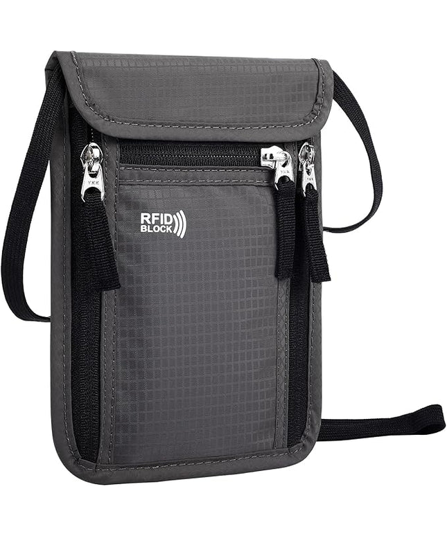 Travel Pouch Neck Wallet Family Passport Holder Organizer Case with RFID Blocking | RFID Blocking