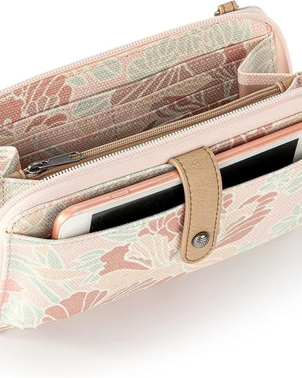 Sakroots Artist Circle Smartphone Crossbody in Coated Canvas, Detachable Wristlet Strap