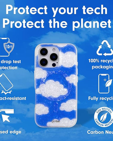 Sonix Case for iPhone 16 Pro | Compatible with MagSafe | 10ft Drop Tested | Glitter Clouds | Day Dream