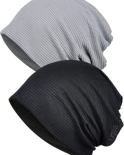 ELLEWIN Cotton Slouchy Beanie Hip-Hop Soft Lightweight Running Beanie Adult Dwarf Hats Chemo Cap for Men Women