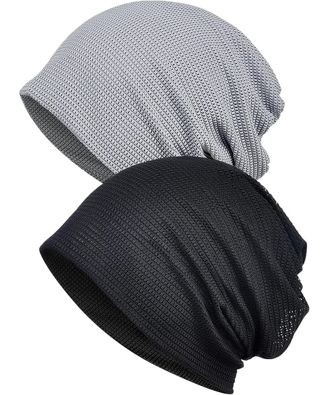 ELLEWIN Cotton Slouchy Beanie Hip-Hop Soft Lightweight Running Beanie Adult Dwarf Hats Chemo Cap for Men Women