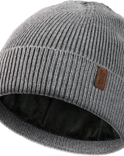Wmcaps Winter Beanie for Men Women, Fleece Lined Beanie Soft Warm Knit Hat Ski Stocking Cuffed Cap