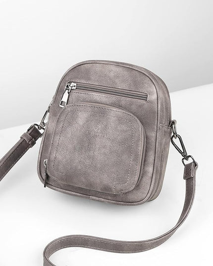 FADEON Small Purses for Women Crossbody Bags, Designer PU Leather Mini Cross Body Purse Travel Shoulder Bag Card Slots