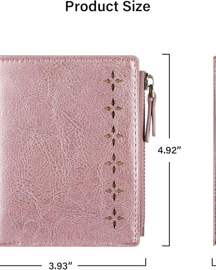 Lavemi Ultra Thin Small Compact Leather Womens Girls Wallets RFID Blocking Credit Card Holder for Women