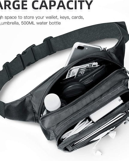 FREETOO Waist Pack Bag Fanny Pack for Men&Women Hip Bum Bag with Adjustable Strap for Outdoors Workout Traveling Casual Running Hiking Cycling