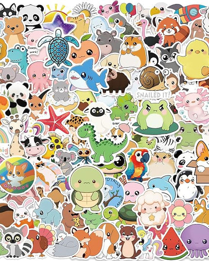 112 PCS Animal Stickers Cute Aesthetic Decals for Girls Journaling Scrapbooking Sticker Pack for Adult