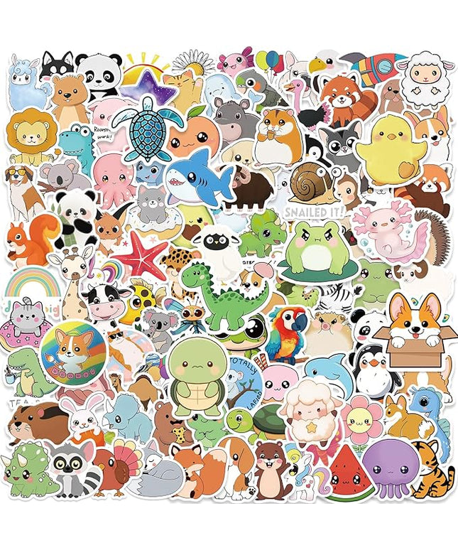 112 PCS Animal Stickers Cute Aesthetic Decals for Girls Journaling Scrapbooking Sticker Pack for Adult