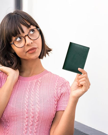 HIFA Leather Passport Holder, Handmade Passport Cover with Card and Ticket Slot - Genuine Leather, Elegant Design, Easy Access - Passport Case, Passport Wallet, Passport Holder