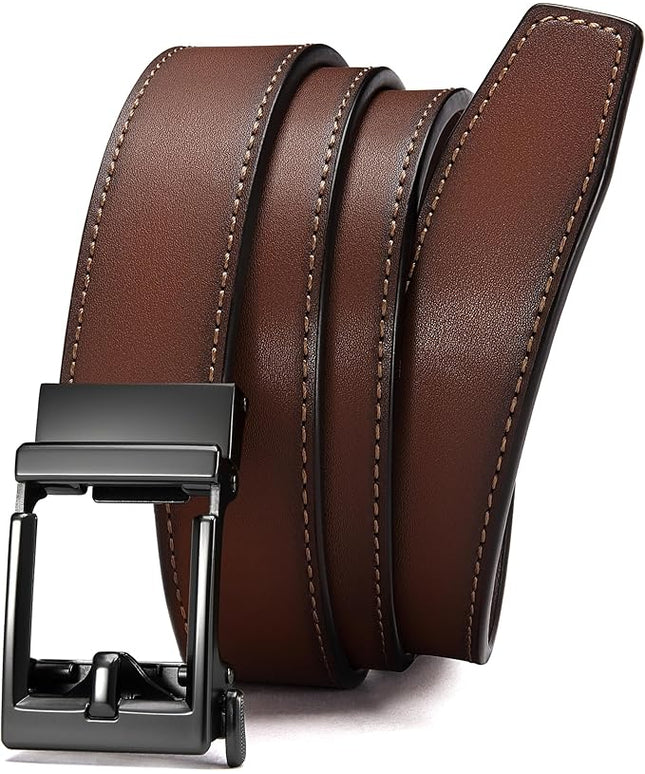CHAOREN Leather Ratchet Belt Men - Mens Belts Casual Accessories for Every Occasion (35mm)