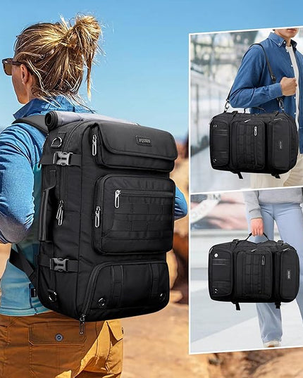 PIJUSHI Travel Backpack for Women Carry on Luggage Backpack Airline Approved Duffle Bag Rucksack with Shoe Compartment(PE048 Black)