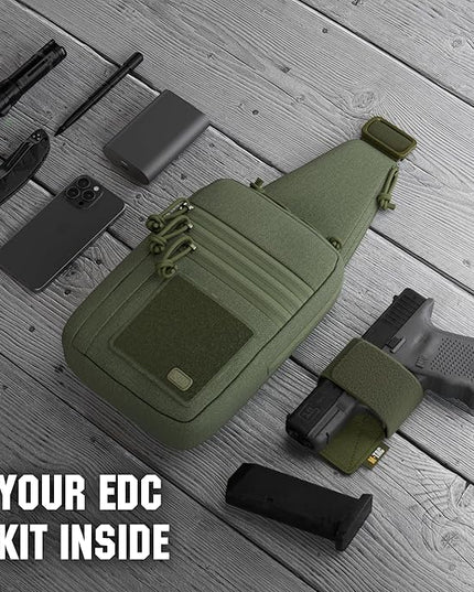 M-Tac CCW Sling Bag for Men & Women - EDC Shoulder Bag Tactical - Crossbody Concealed Carry Bag - Mens Chest Pack