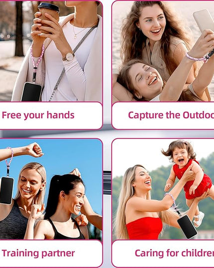 Phone Lanyard for Cellphone Case,2Pack Adjustable Braided Phone Wrist Strap,Charm Wrist Lanyard for Women&Men Travel