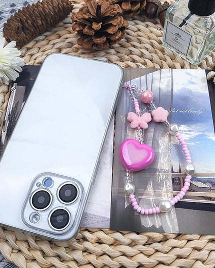 Phone Charms Cute Beaded Phone Lanyard Wrist Strap Aesthetic CellPhone Keychain Cute PhoneCharms for Women