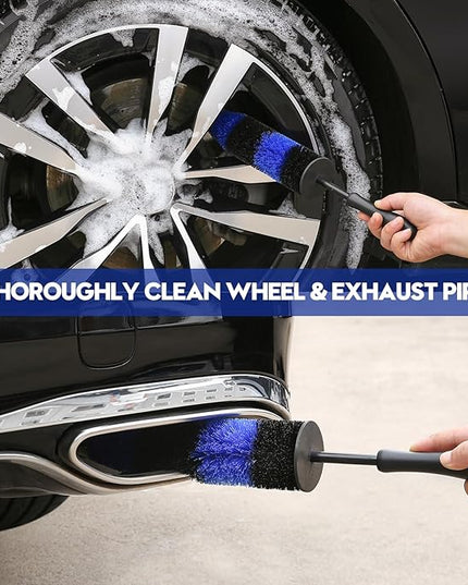 42Pcs Car Detailing Kit, Car Detailing Brush Set, Car Wash Cleaning Kit, Car Detailing Brushes, Professional Car Care Kit for Interior Exterior Wheels, Blue