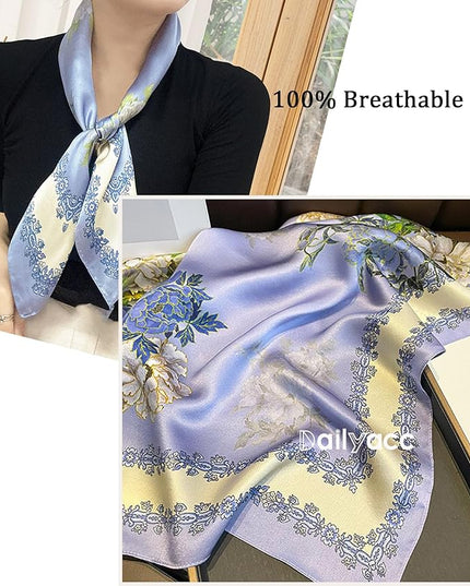 Dailyacc Hair Bandanas Scarf For Women Lightweight Fashion Neck Silk Satin Head Scarves For Sleeping Handbags Scarf