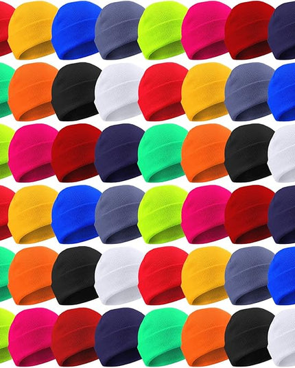 Yahenda 48 Pack Knit Beanies Hats Winter Beanie Hats Warm Knitted Cuffed Skull Cozy Cap for Men Women Unisex