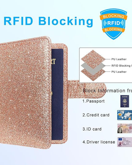 Passport Holder Cover, ACdream Protective Premium Leather RFID Blocking Wallet Travel Case for Passport/Credit Card/Air Ticket,