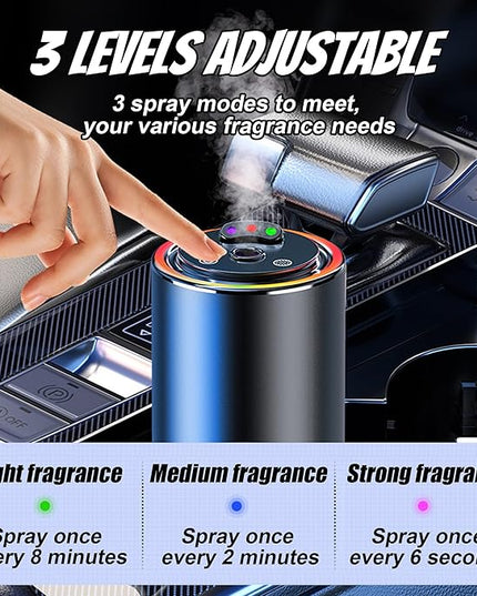 Smart Car Air Freshener, Car Air Freshener Diffuser with 3 Color Starry Sky Projection, Cars Scent Diffuser with RGB Music Syncing Light, 3 Mode Adjustable, Auto On/Off Cars Diffuser, 50ml Cologne