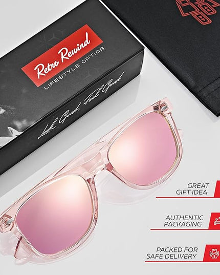 Retro Rewind Polarized Sunglasses for Men and Women - UV Protection Classic Sun Glasses