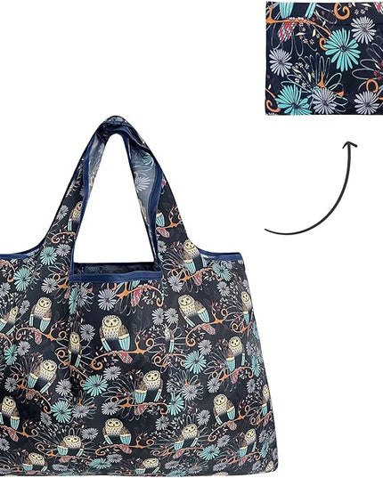 allydrew Large Foldable Tote Nylon Reusable Grocery Bags