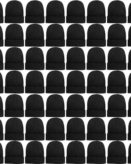 Toulite Bulk Winter Beanies for Homeless Donation Unisex Warm Knitted Beanie Hats Skull Cap