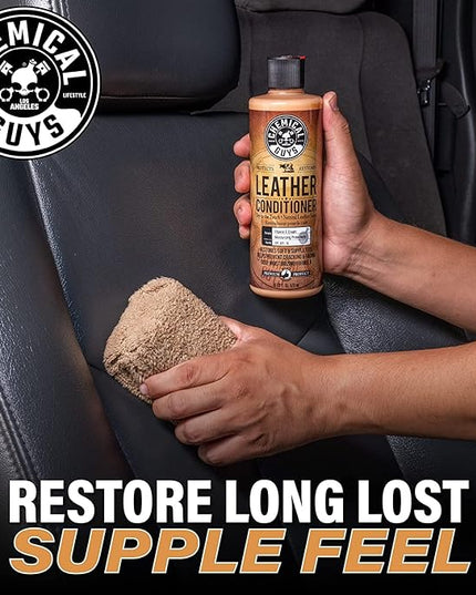 Chemical Guys Complete Leather Cleaner and Conditioner Detailing Kit with Total Interior, for Cars, Home, Office, and More (Works on Natural, Faux Leather and More) 9 Items - HOL412