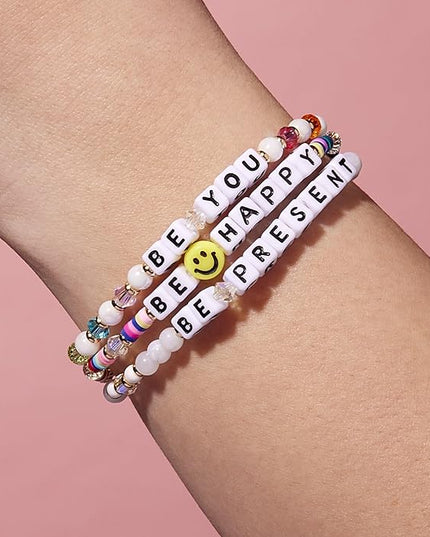 Little Words Project Mother's Day Gifts, The Original Word Bracelet, Made with Colorful Beads and Plated Brass Hardware, Handcrafted Design & Positive Message