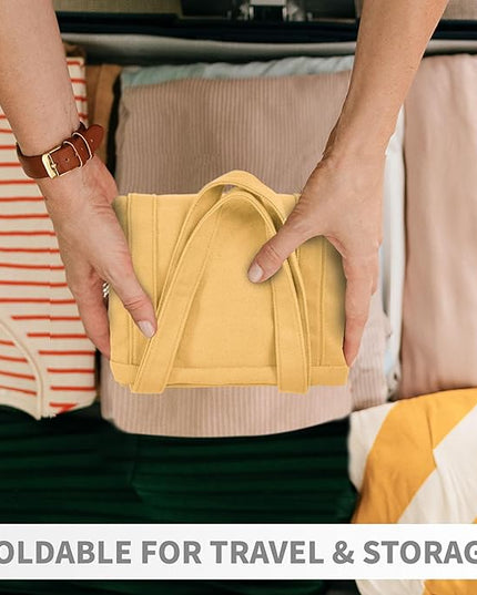 HOMESPON Large Canvas Tote Bag for Women Everything Bag with Pockets and Laptop Sleeve