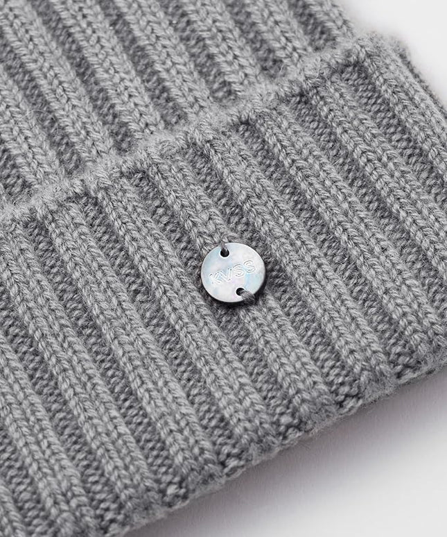 KVSS 100% Pure Cashmere Beanie for Women & Men Knit Winter Hat Cuff Rib Cap | Luxury from Inner Mongolia