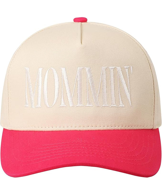 MIRMARU Two-Tone Vintage Canvas Trucker Hats for Men & Women, Adjustable Size Baseball Caps with Trendy Embroidered Design