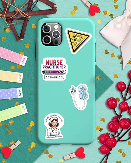 100Pcs Funny Nurse Stickers for Water Bottle, Laptop - Nurse Appreciation Gifts, RN Party Supplies - Nursing Week, Healthcare Medical Hospital Stickers