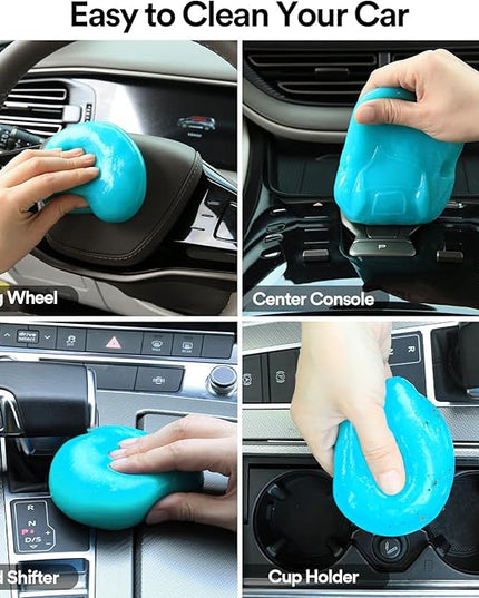 PULIDIKI Car Cleaning Gel Car Cleaning Putty Car Putty Auto Detailing Tools Car Slime Cleaner Dust Cleaning Gel for Car Interior Cleaner Car Cleaning Supplies Cleaning Kit Car Accessories Blue 2Pack