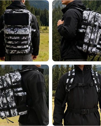 gracedon Tactical Backpack - Military Molle Bag 3 Days Pack for men and Women Large Assault Rucksack 45L (Black)