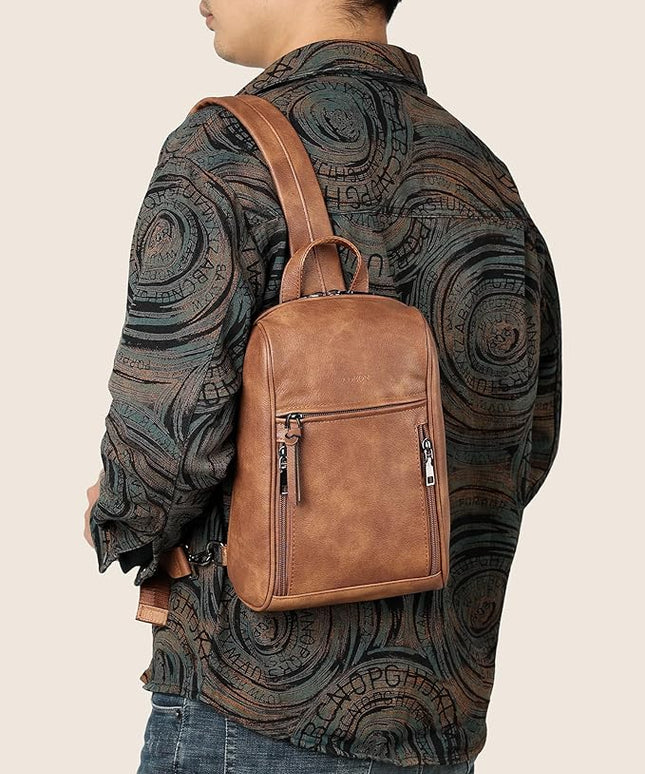 FADEON Sling Bag for Women Crossbody Purse Sling Bags, Designer Sling Purses Medium Travel Multi-Pocket Sling Backpack