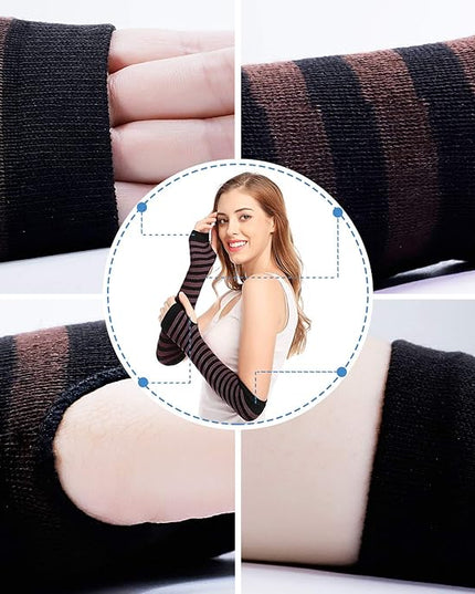 Bienvenu Punk Gothic Rock Long Arm Warmer Fingerless Gloves