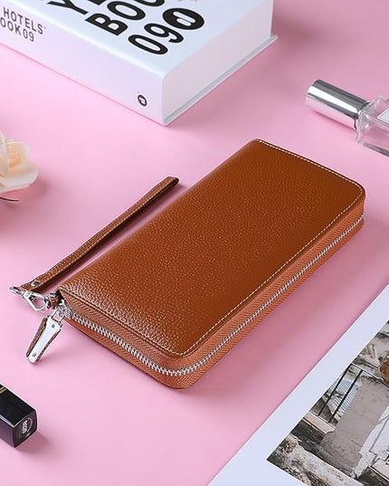 Lavemi Small Compact Women Wallet RFID Blocking Genuine Leather Bifold Purse with ID Windows