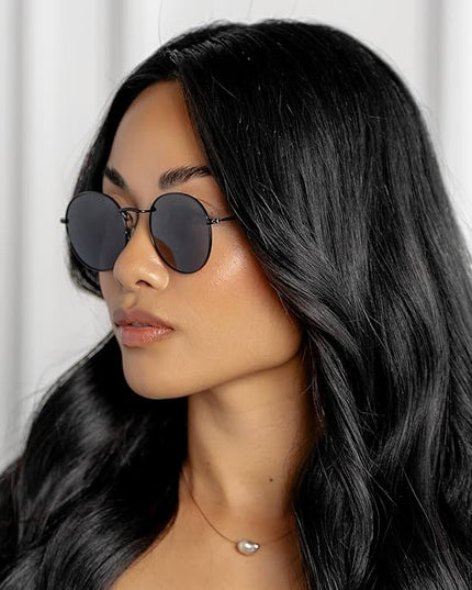 WearMe Pro - Reflective Lens Round Trendy Sunglasses