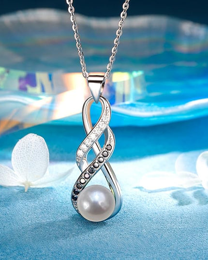 Pearl Necklaces-Birthday Anniversary Wedding Gifts for Women -Her -Mom -Wife -Girlfriend Grandma on Christmas Day Mothers Day | Valentines Romantic Gifts