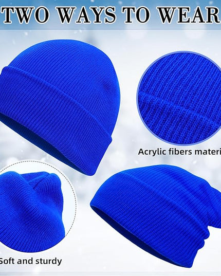 48 Pcs Bulk Winter Knit Beanies Gloves Men Women Warm Beanie Touchscreen Gloves Set Cozy Winter Accessories