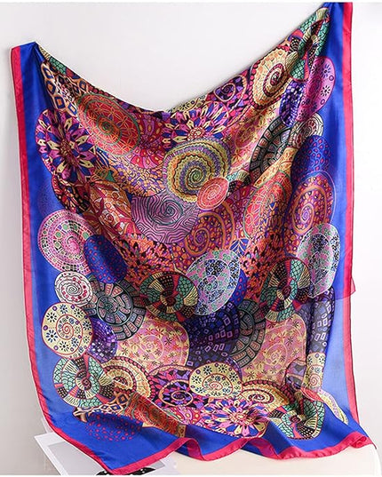 Fashion Scarves Scarf 100% Silk Feeling Scarf Silk Like Scarves Long Lightweight Sunscreen Shawls for Women