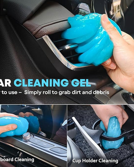 Car Cleaning kit, Car Interior Detailing kit with 10000pa Car Vacuum Cleaner, Wheel Brush, Windshield Cleaner Tool, Microfiber Towel, Wash Mitt, Interior and Exterior Car Wash kit with Bag