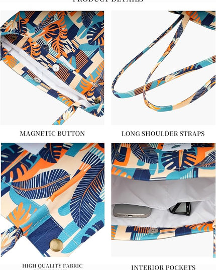 Corduroy Tote Bag Cute Tote Bags for Women Shoulder Bag with Inner Pocket for Work Beach Travel and Shopping Grocery