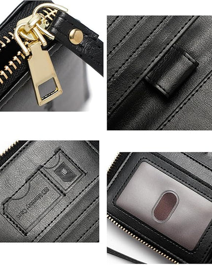 Passport Holder for Travel Women and Men RFID Passport Holder with Card Slots Holder Passport Case Passport cover Passport Wallet Travel Essentials and Accessories (Zipper, Black Zipper)