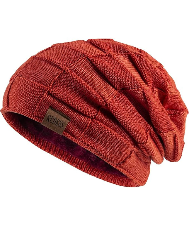 REDESS Beanie Hat for Men and Women Winter Warm Hats Knit Slouchy Thick Skull Cap