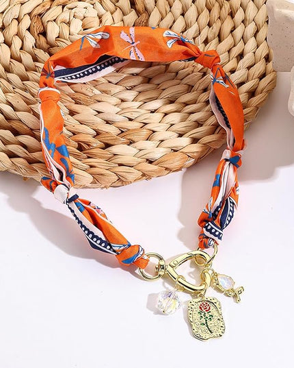 HETICA Scarf Necklace for Women Silk Western Charm Necklaces Fashion Accessory Jewelry Gift