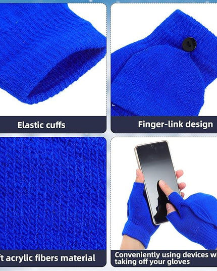 48 Pcs Bulk Winter Knit Beanies Gloves Men Women Warm Beanie Touchscreen Gloves Set Cozy Winter Accessories