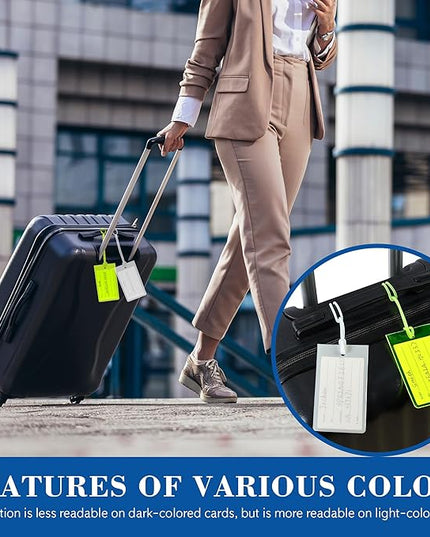 10 Pack Luggage Tags for Suitcases, Airplane Travel Essentials for Flying, International Travel Must Haves, and Luggage Accessories by Sodsay