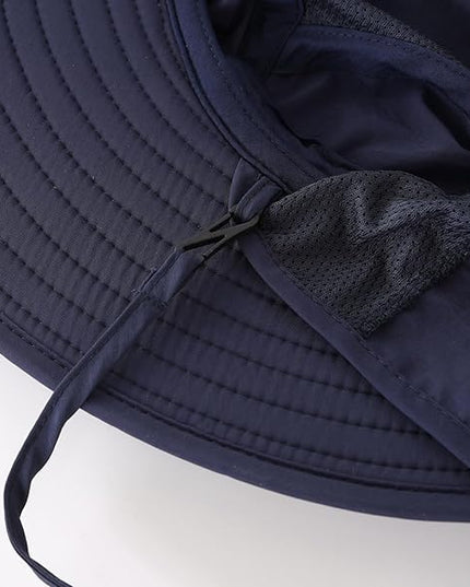 Home Prefer UPF 50+ Mens Wide Brim Fishing Hat with Neck Flap Sun Hat for Men Women Sun Protection Cap
